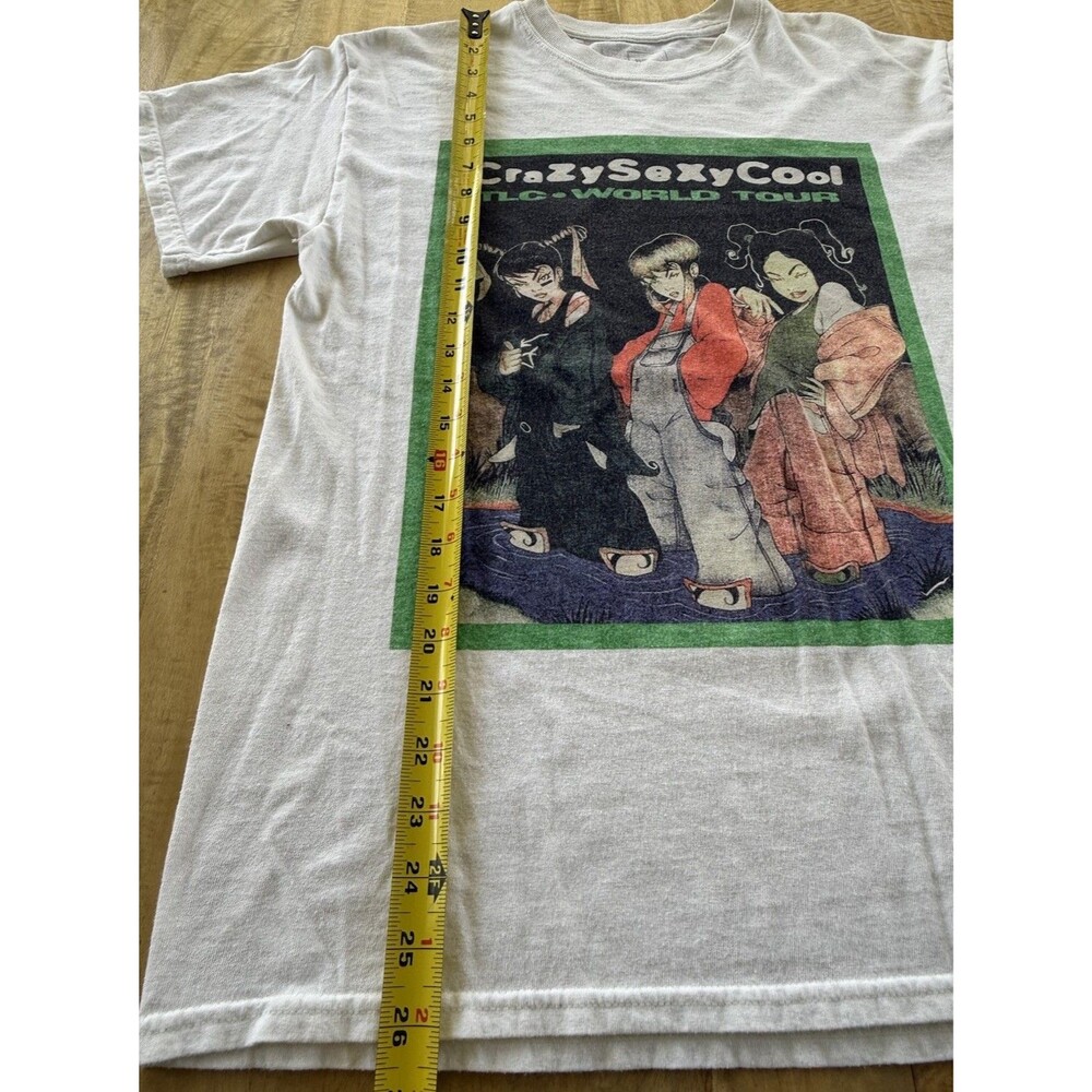 TLC Crazy Sexy Cool World Tour Black T Shirt Full Size S Vintage Hip hop Y2K GUC - Picture 7 of 7